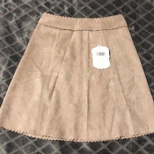 Altar’d state taupe suede skirt